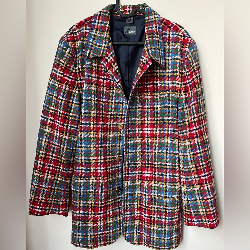 90s Liz Claiborne Plaid Sports Jacket size 10